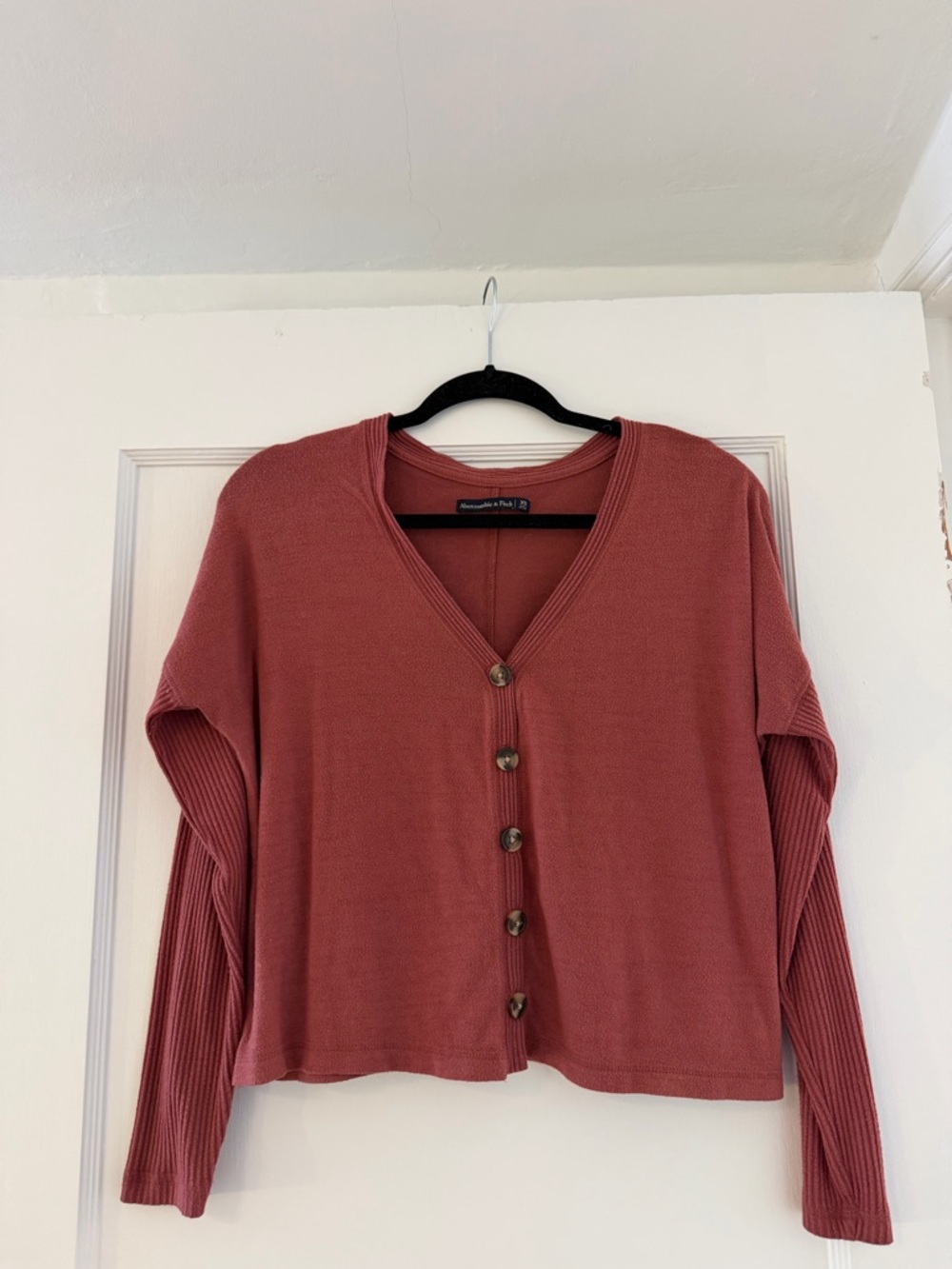 Abercrombie & Fitch lightweight Button-Front V-Neck Top